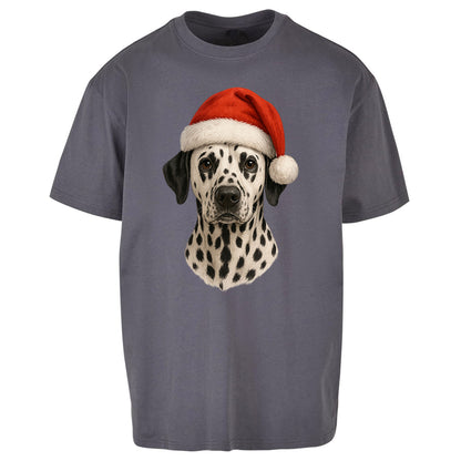 Dalmatian Dog Christmas Oversized T Shirt