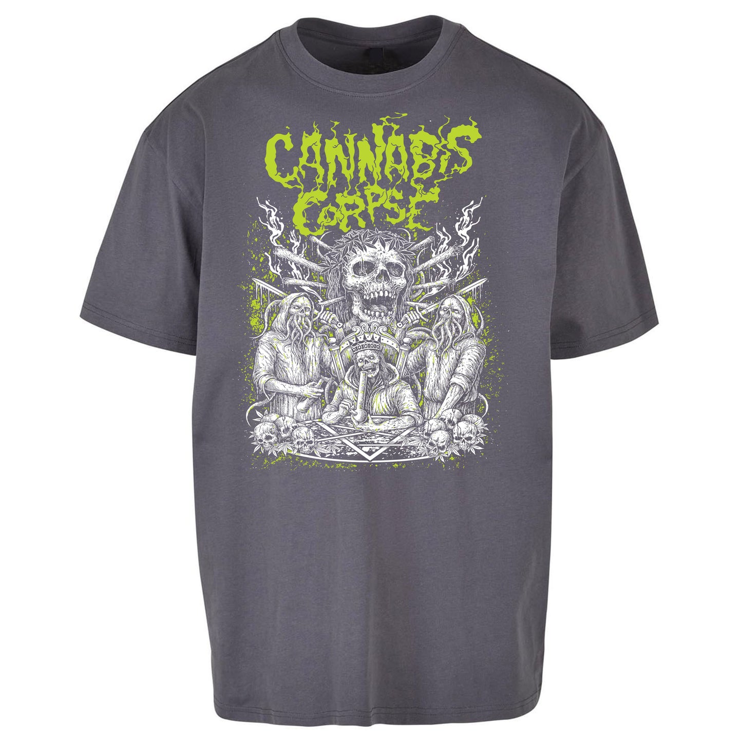 Cannabis Corpse Band Oversized T Shirt