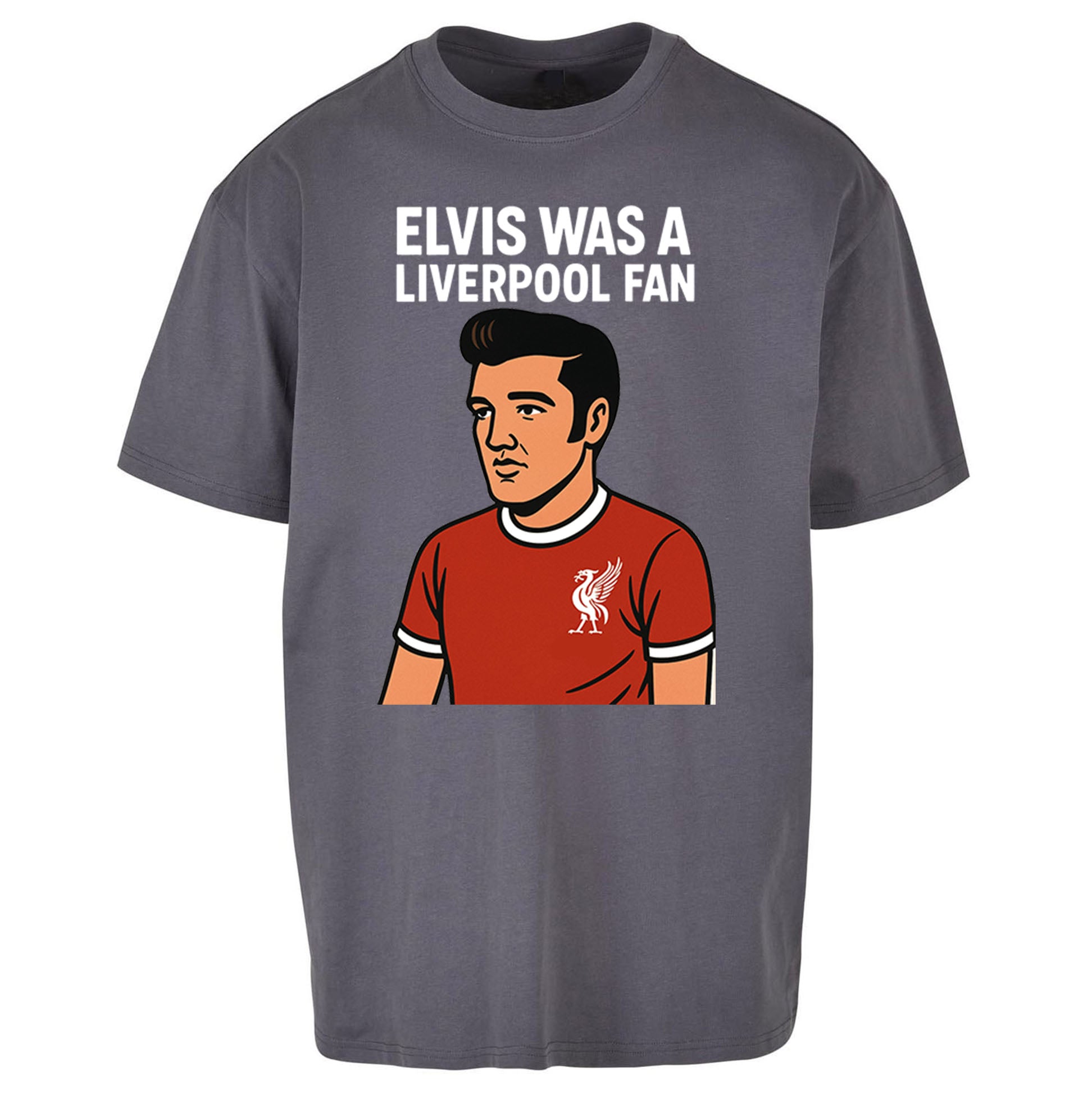 Elvis Presley Liverpool Football Oversized T Shirt