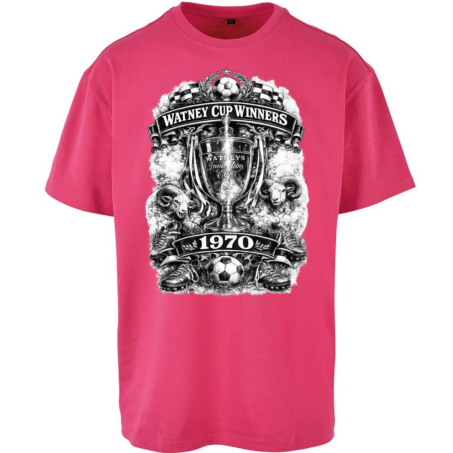 Retro Derby Watney Cup Winners 1970 Oversized T Shirt