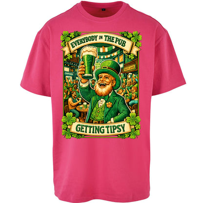 Everybody In The Pub Getting Tipsy Oversized T Shirt