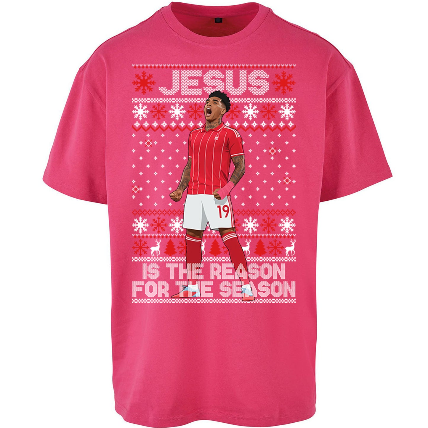 Nottm Forest FC Christmas Oversized T Shirt