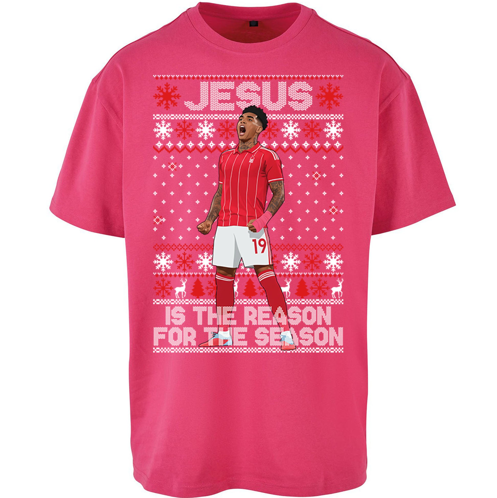 Nottm Forest FC Christmas Oversized T Shirt