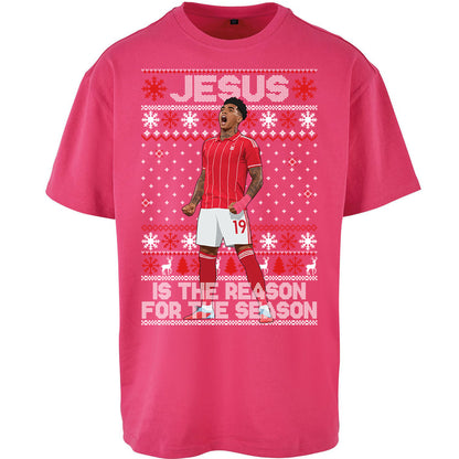 Nottm Forest FC Christmas Oversized T Shirt