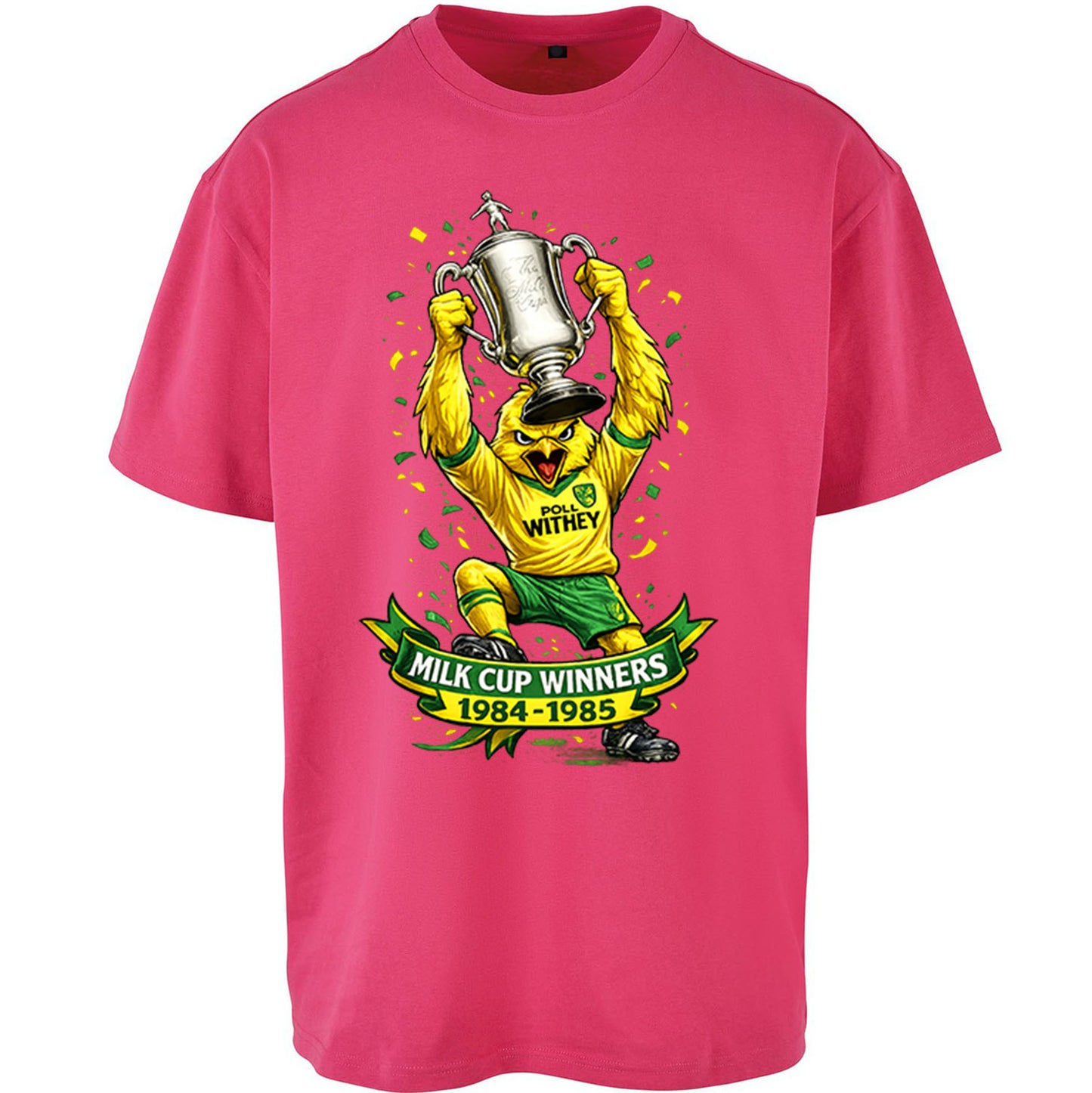 Norwich City Milk Cup Winners Oversized T Shirt