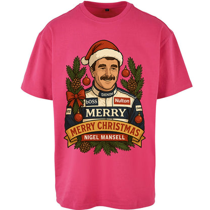 Nigel Mansell Christmas Oversized T Shirt