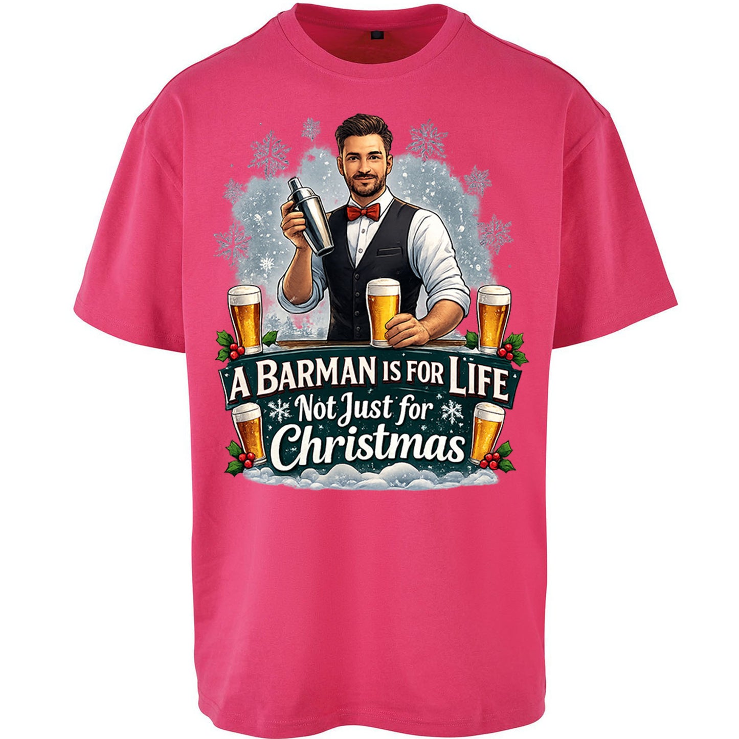 Barman Christmas Oversized T Shirt
