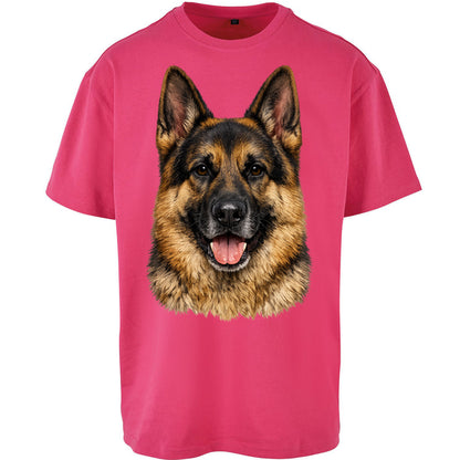 German Shepherd Dog Face Oversized T Shirt