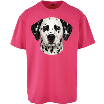 Dalmatian Dog Face Oversized T Shirt