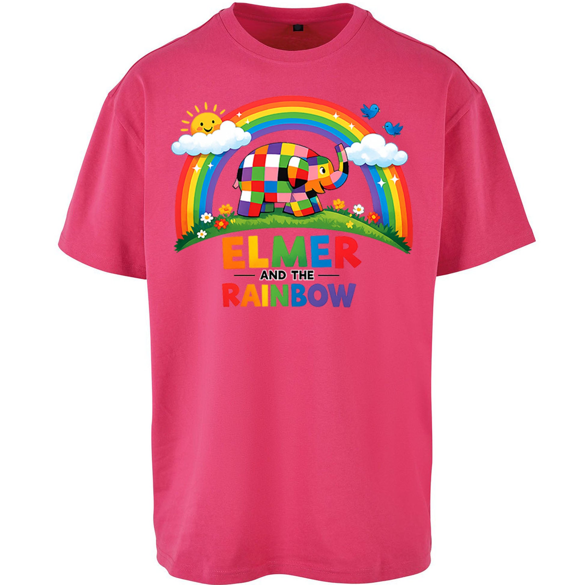 Elmer And The Rainbow Oversized T Shirt 