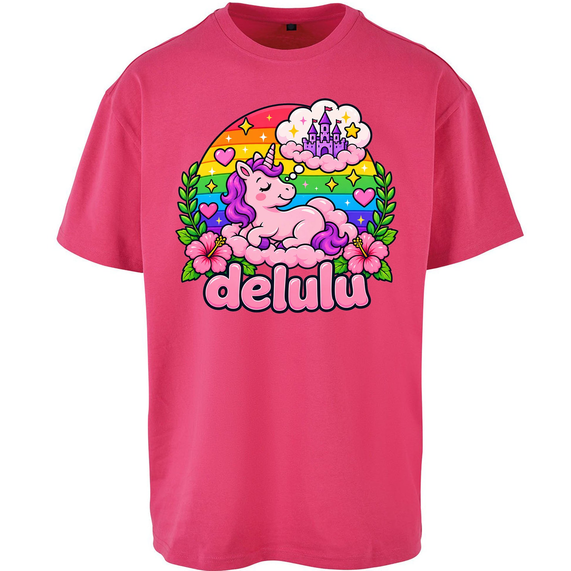 Delulu Unicorn Oversized T Shirt