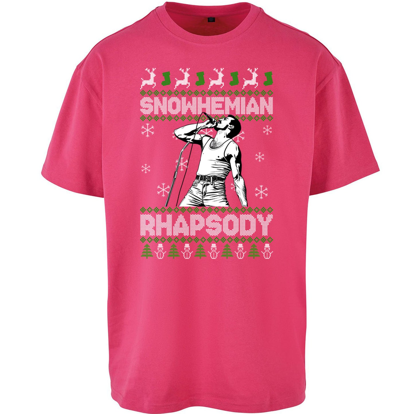 Freddie Mercury Christmas Oversized T Shirt