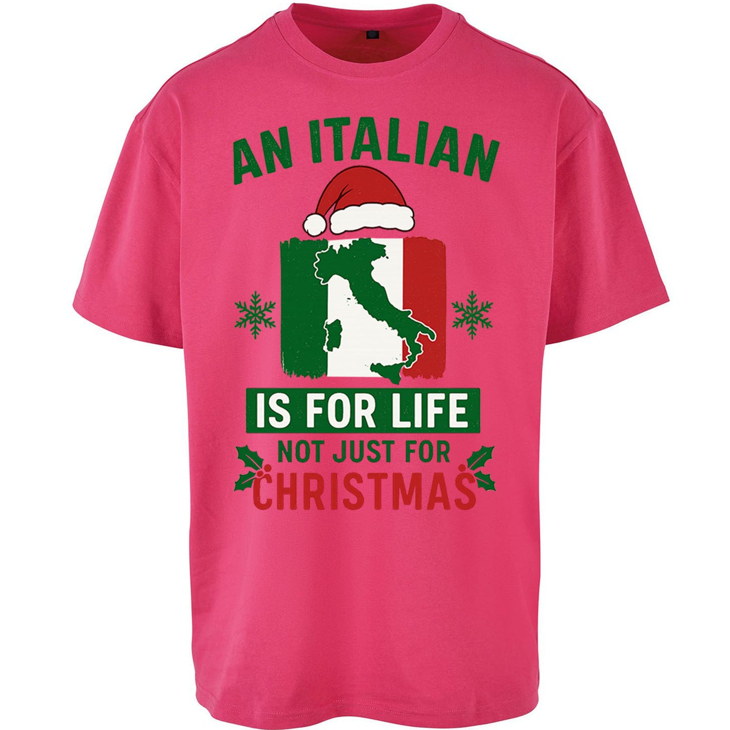 Italian Christmas Oversized T Shirt