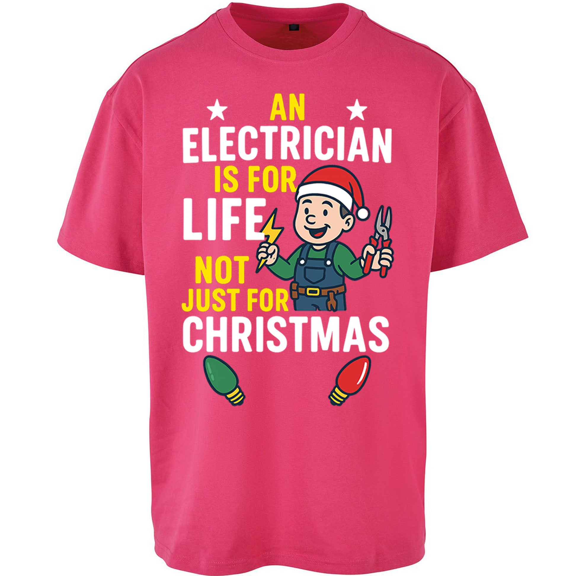 Electrician Christmas Oversized T Shirt