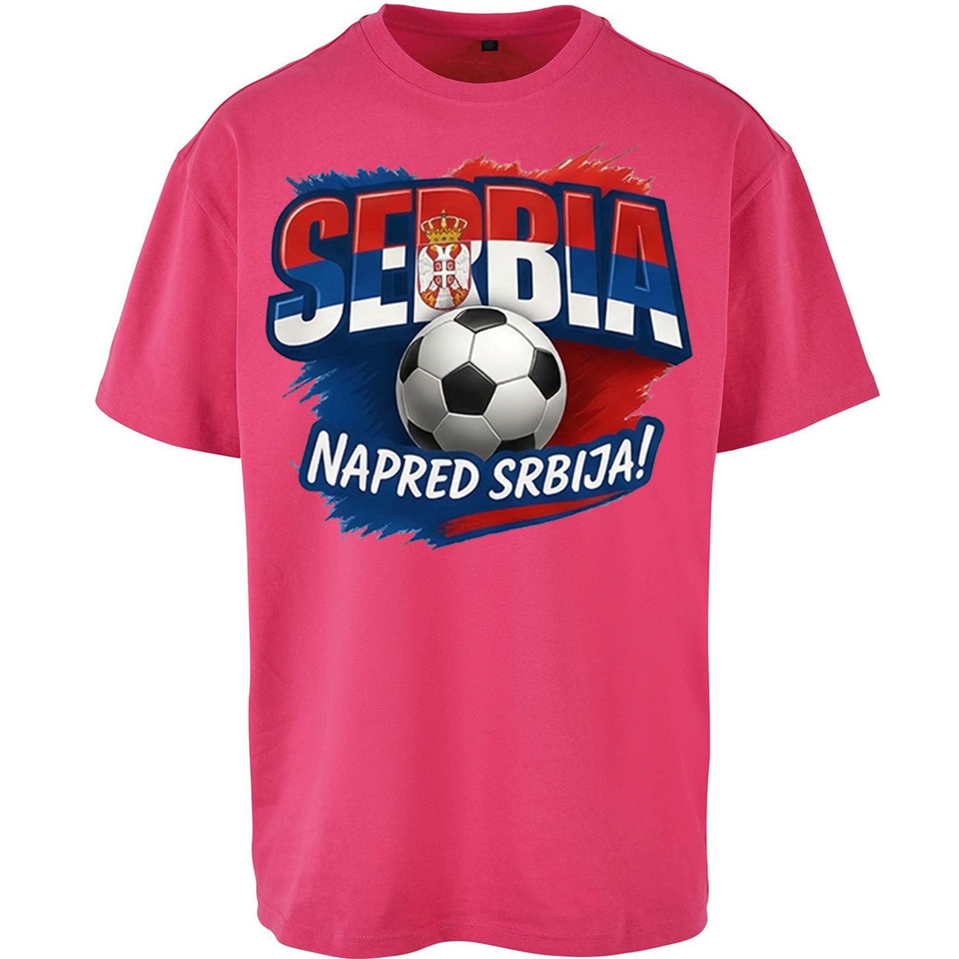 Serbia Retro World Cup Oversized T Shirt