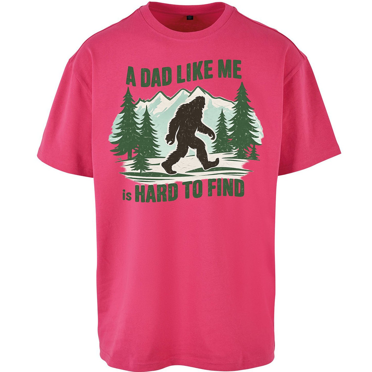 Retro Funny Bigfoot Dad Oversized T Shirt