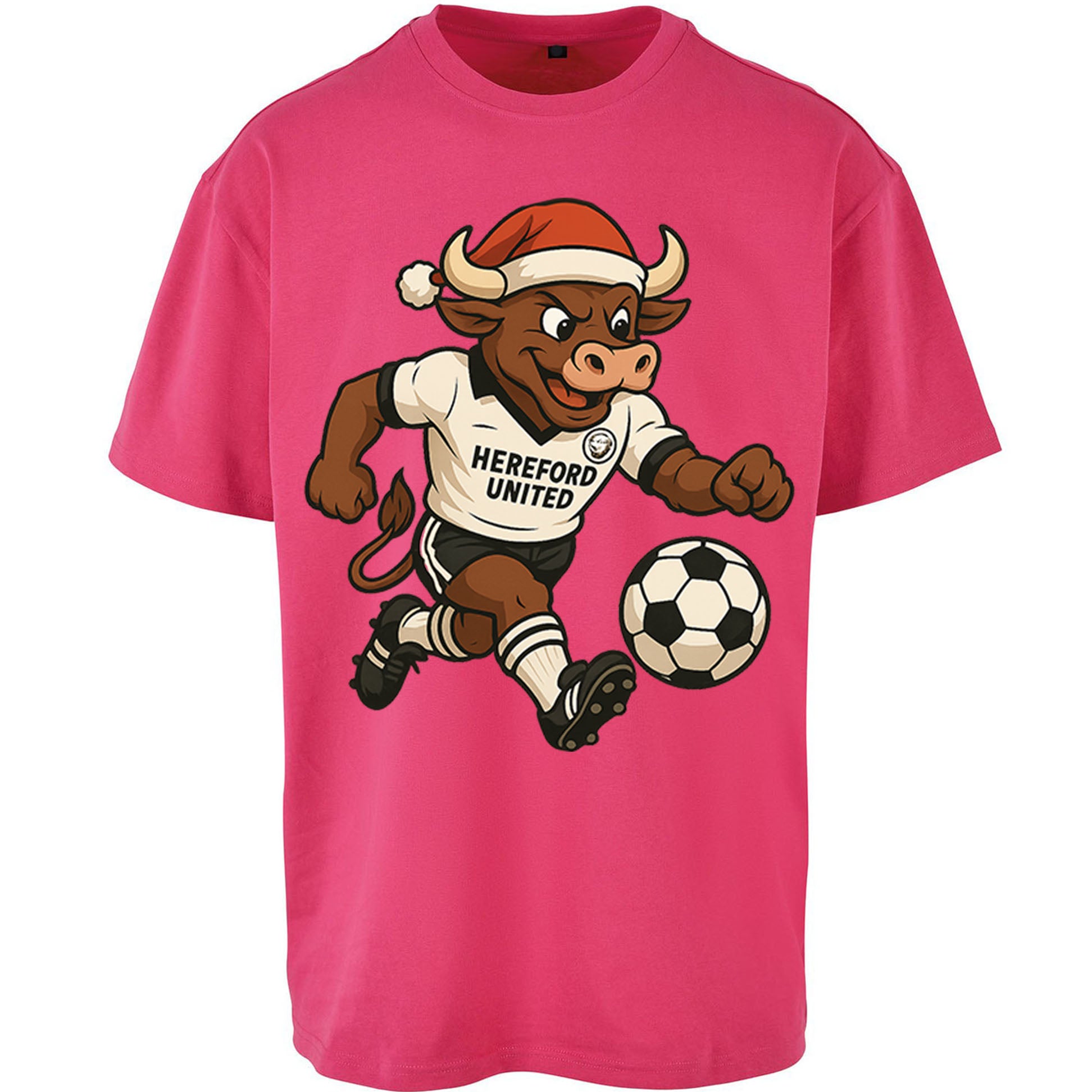 Retro Hereford Christmas Oversized T Shirt 