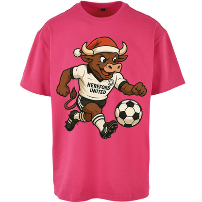 Retro Hereford Christmas Oversized T Shirt 