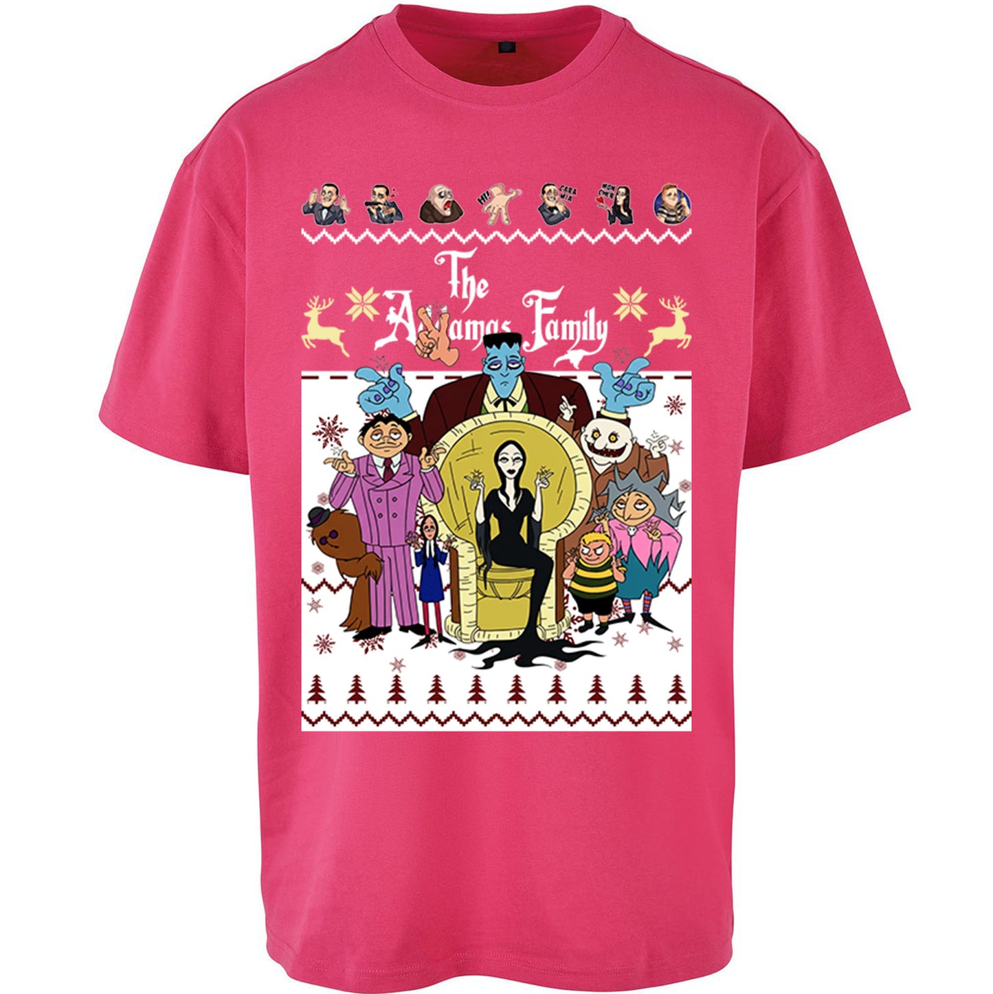 Scary Addams Christmas Oversized T Shirt