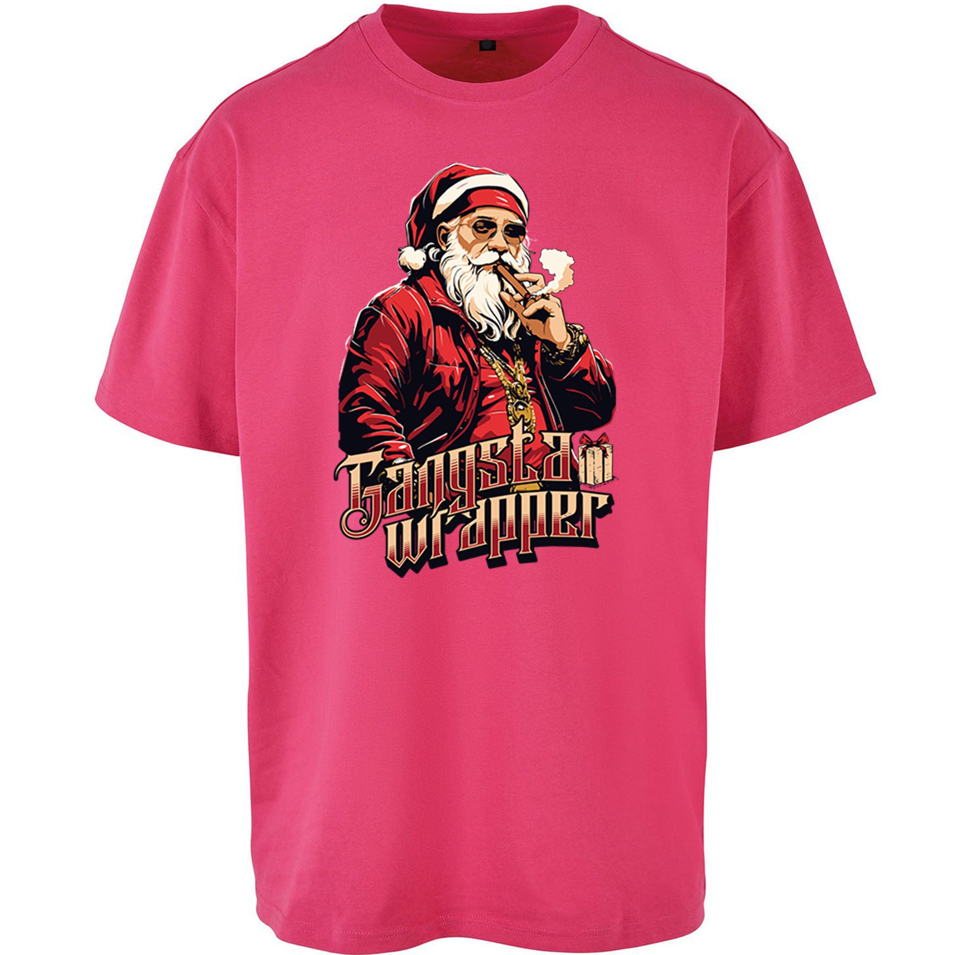 Santa Claus Gangster Oversized T Shirt