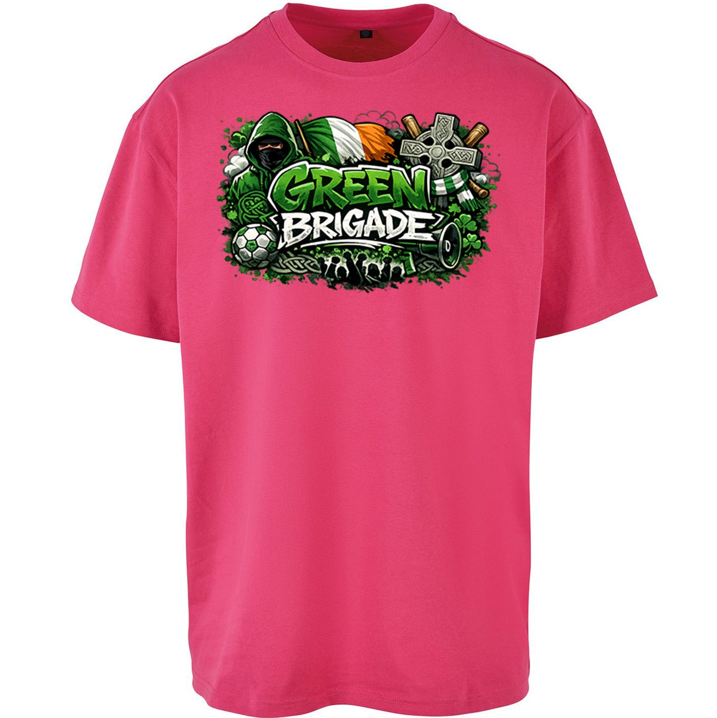 Celtic Green Brigade Football Oversized T Shirt