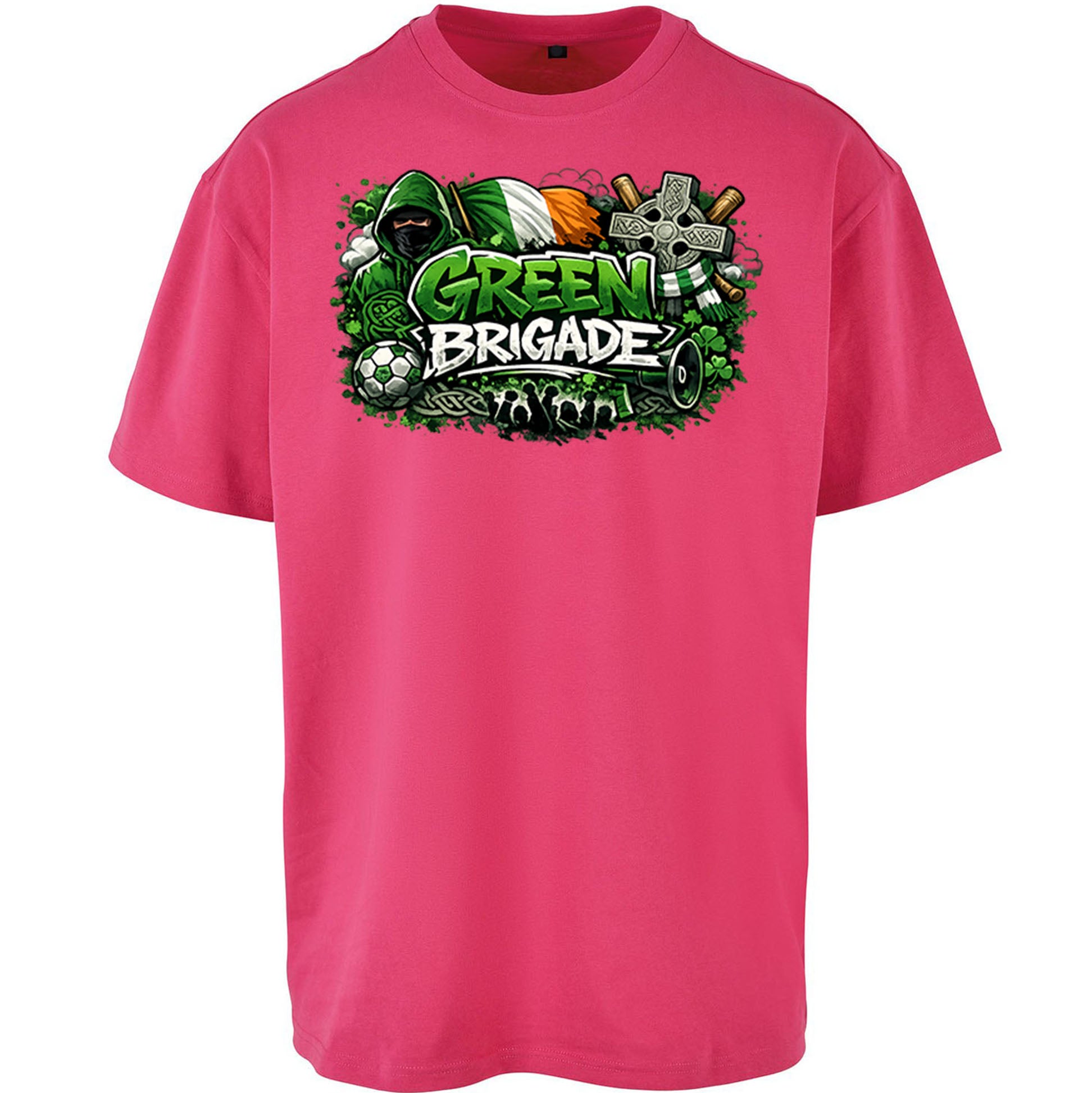 Celtic Green Brigade Football Oversized T Shirt