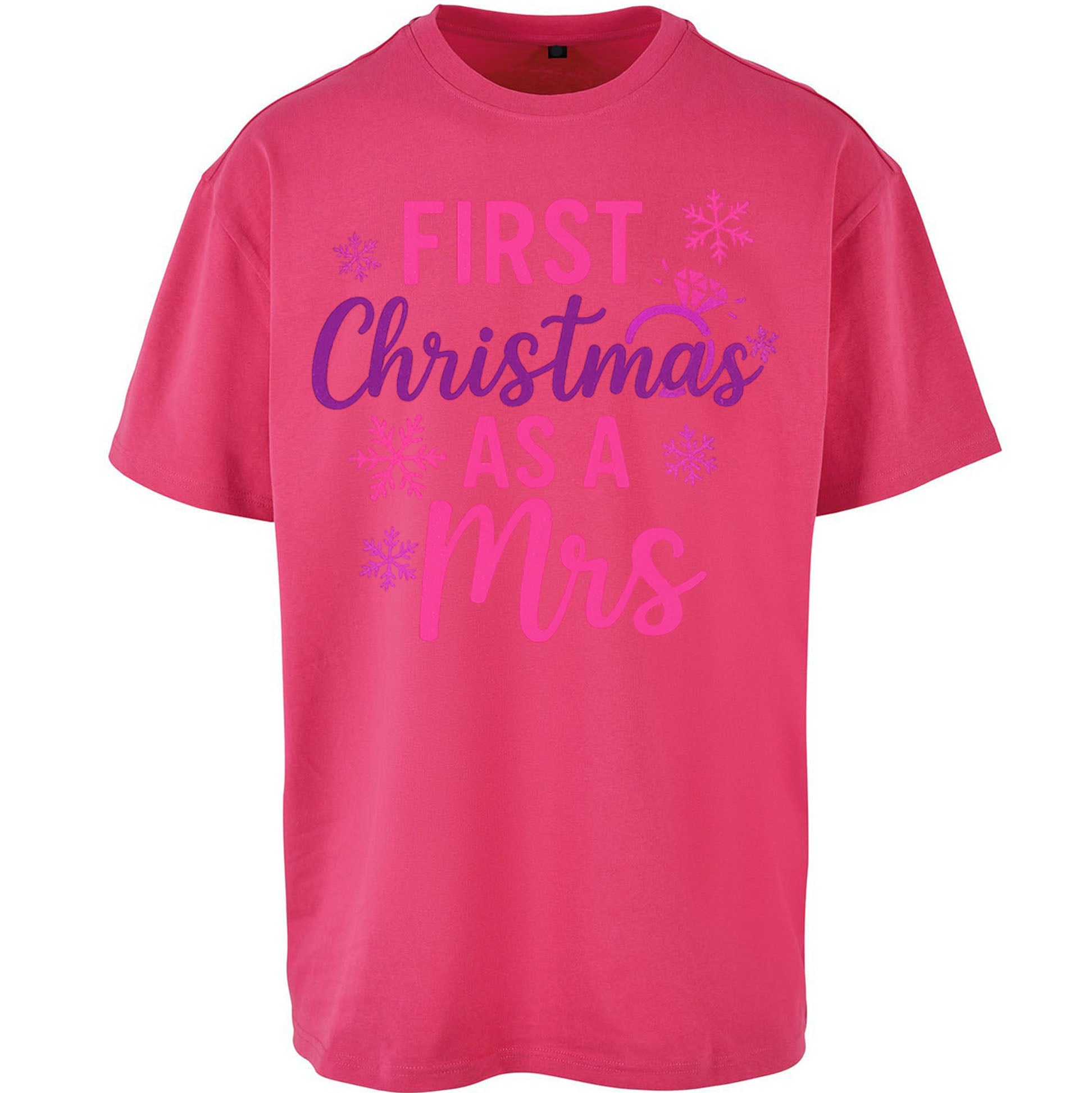 First Christmas As A Mrs Oversized T Shirt