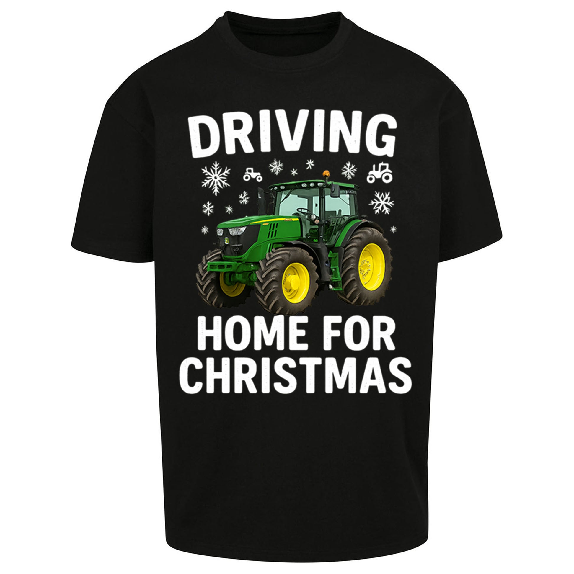 John Deere Tractor Christmas Oversized T Shirt