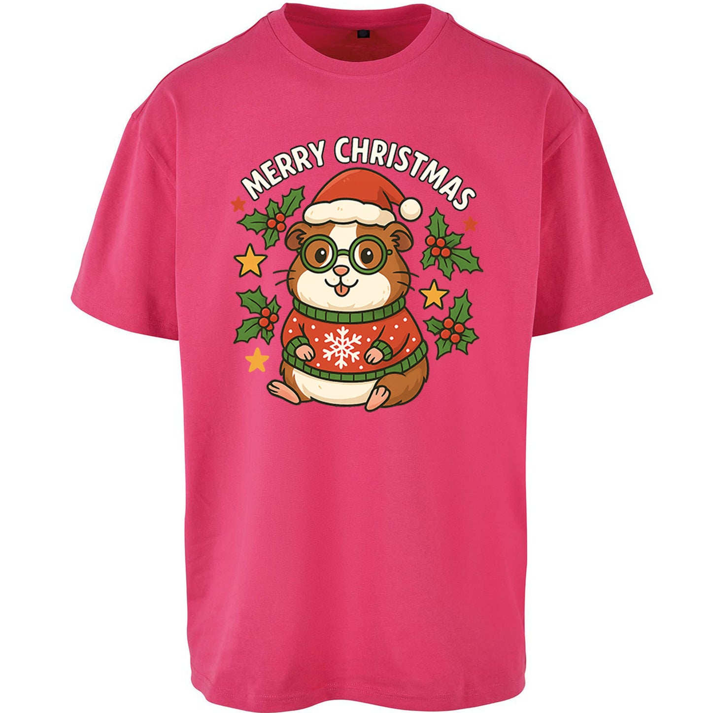Guinea Pig Christmas Oversized T Shirt
