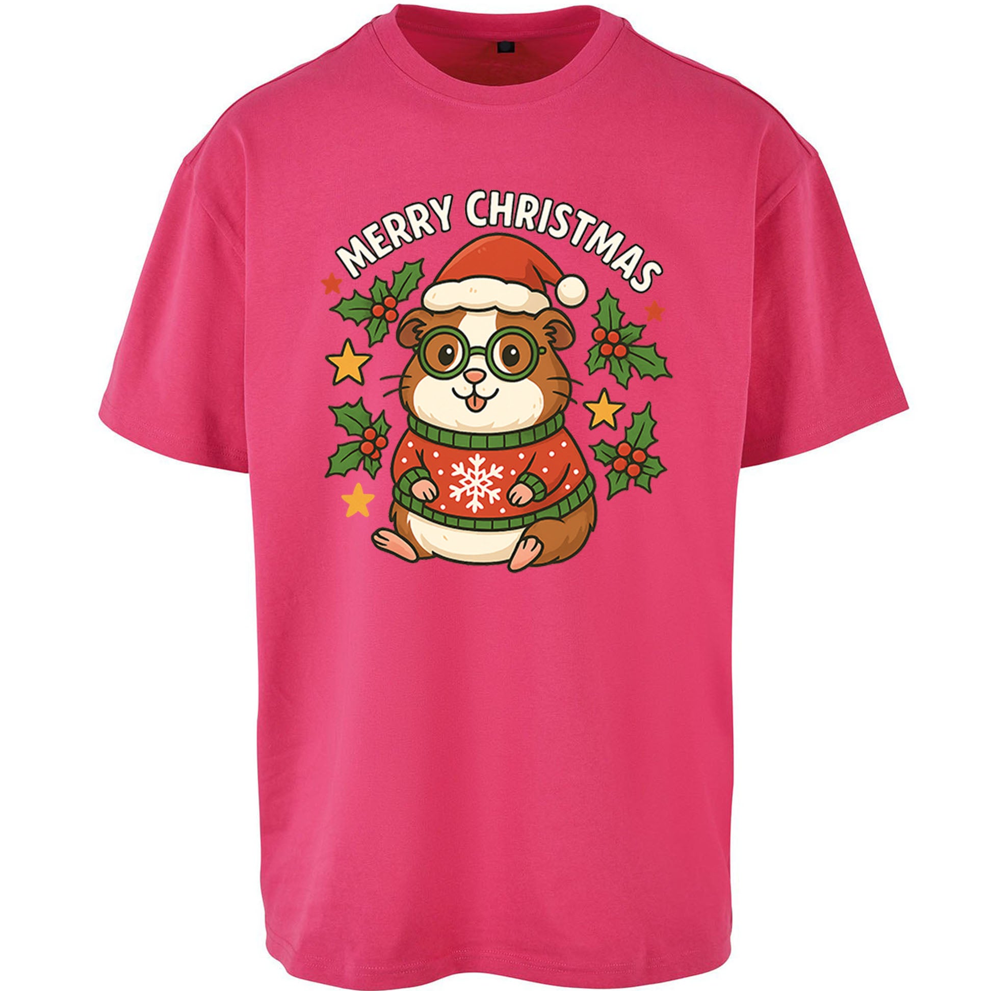 Guinea Pig Christmas Oversized T Shirt