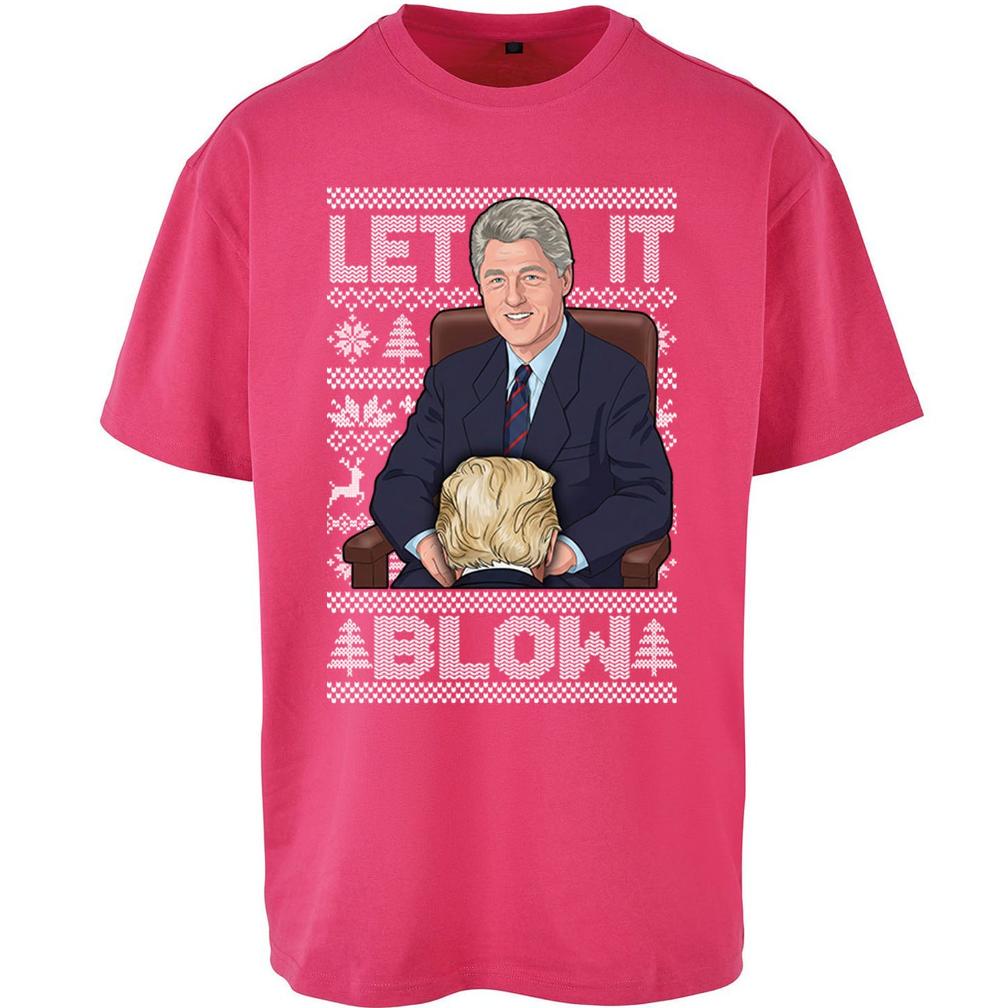 Bill Clinton Christmas Oversized T Shirt 