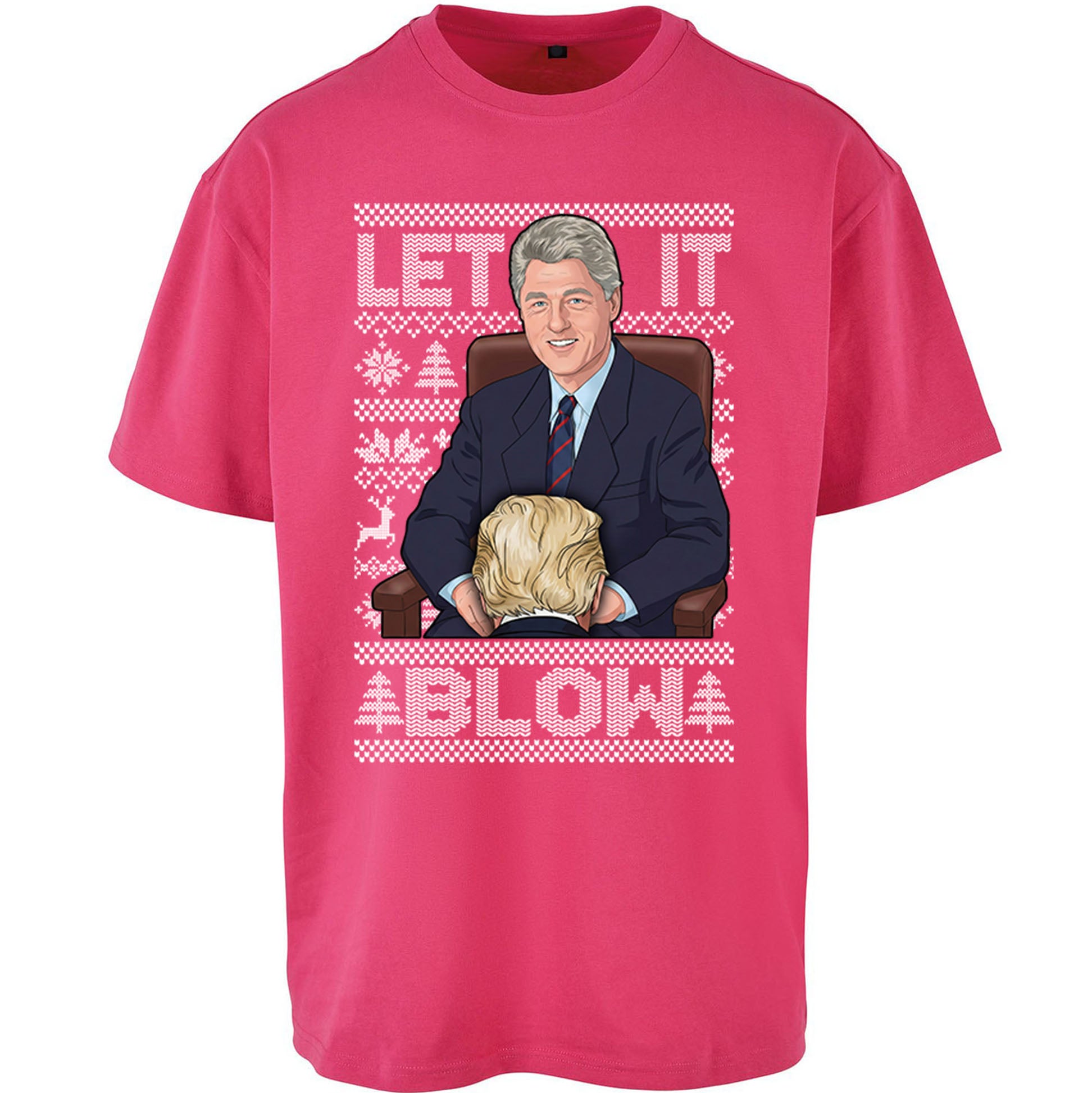 Bill Clinton Christmas Oversized T Shirt 