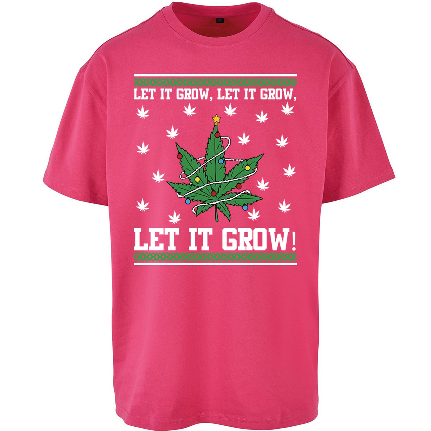 Cannabis Christmas Oversized T Shirt
