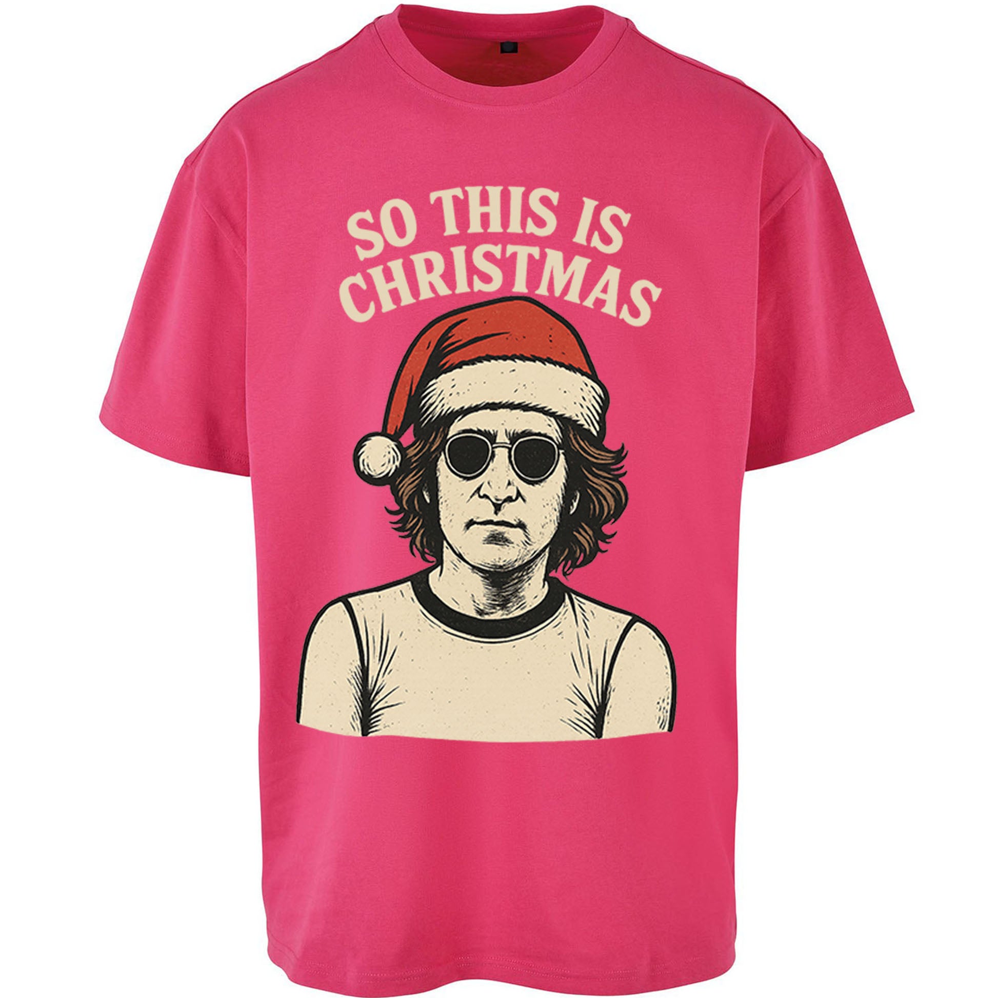 Christmas John Lennon Christmas Oversized T Shirt