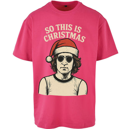 Christmas John Lennon Christmas Oversized T Shirt