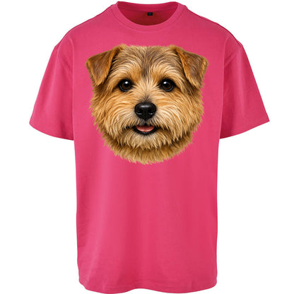 Norfolk Terrier Dog Face Oversized T Shirt