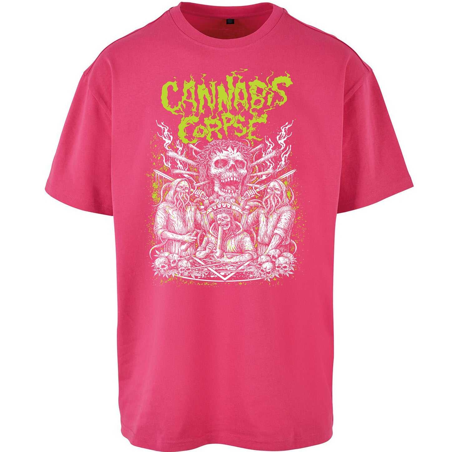 Cannabis Corpse Band Oversized T Shirt