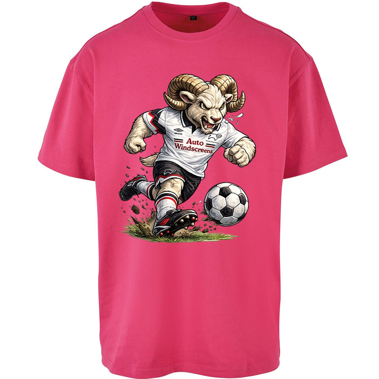 Old School Derby County Oversized T Shirt