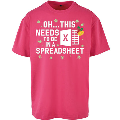 Excel Christmas Oversized T Shirt