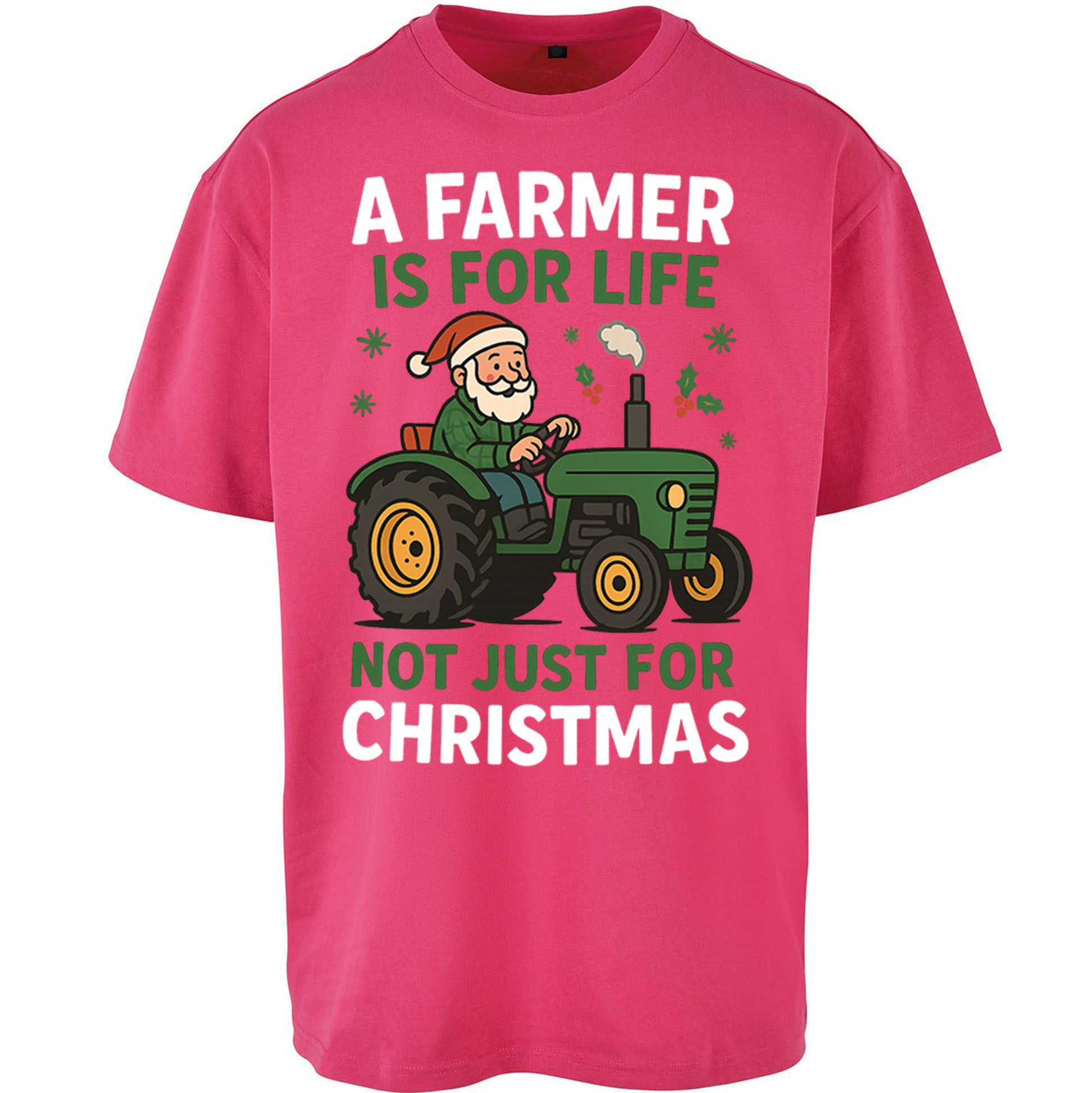 Farmer Christmas Oversized T Shirt