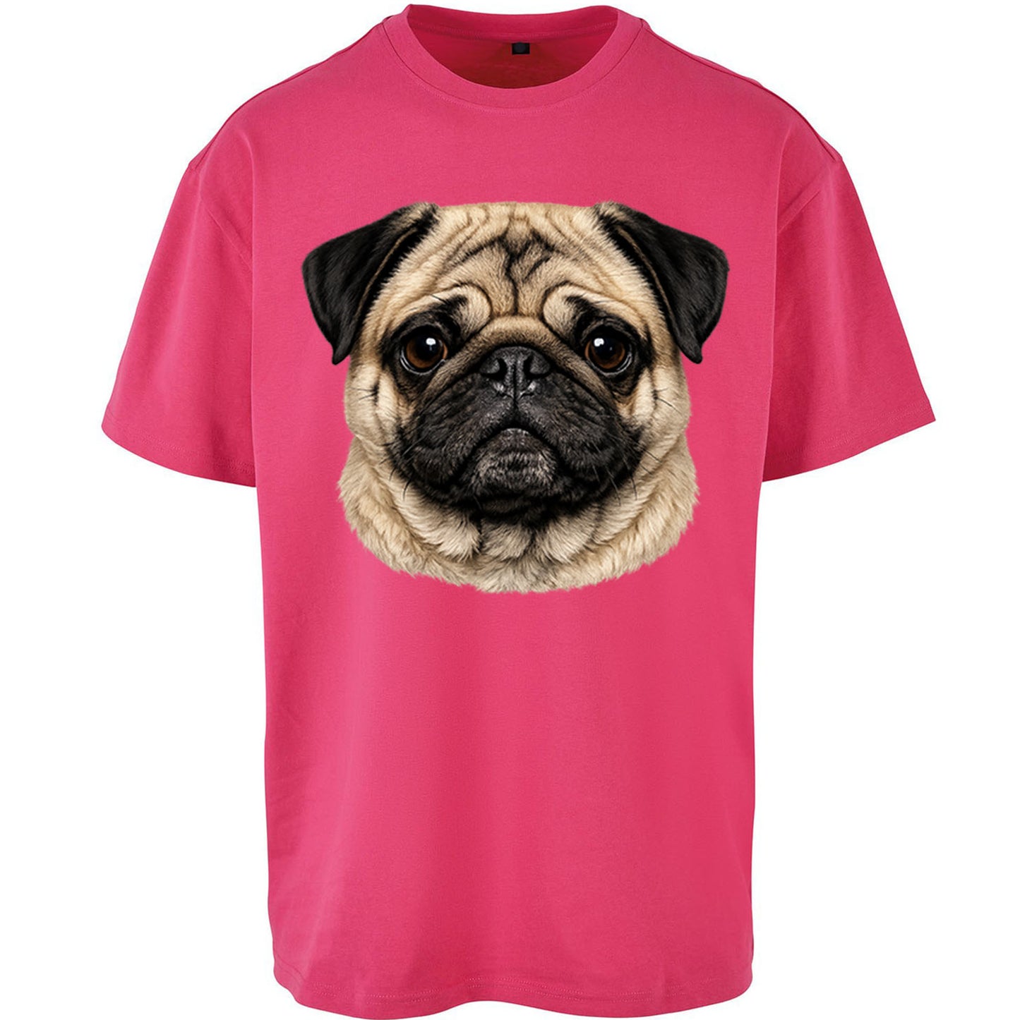 Pug Dog Face Oversized T Shirt