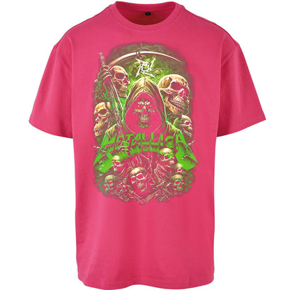 Metallica Green Skulls Oversized T Shirt