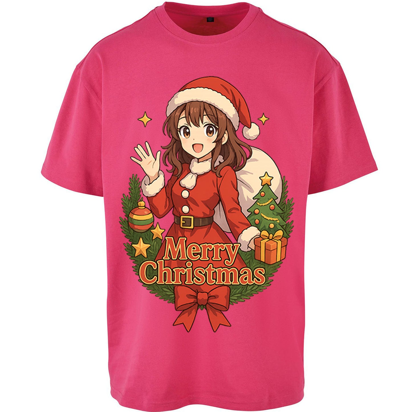 Anime Christmas Oversized T Shirt