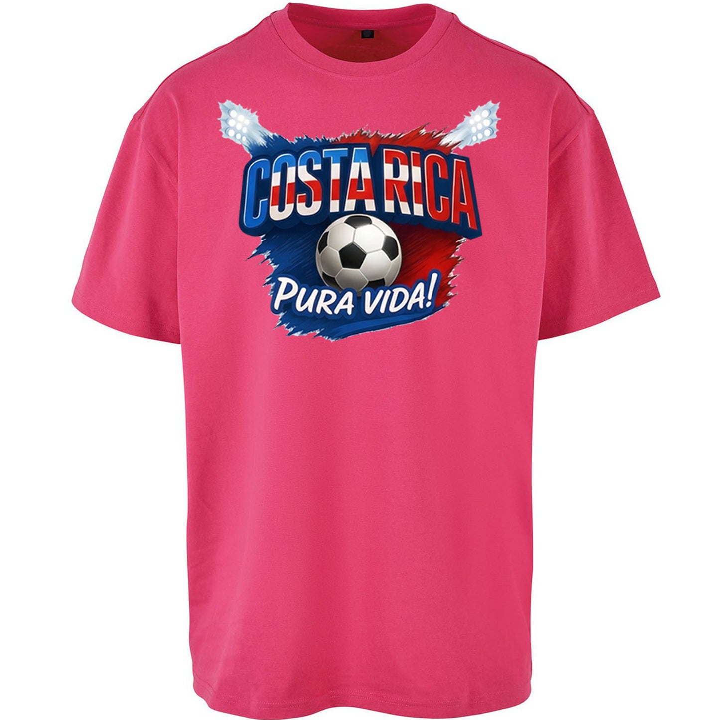 Costa Rica Retro World Cup Oversized T Shirt