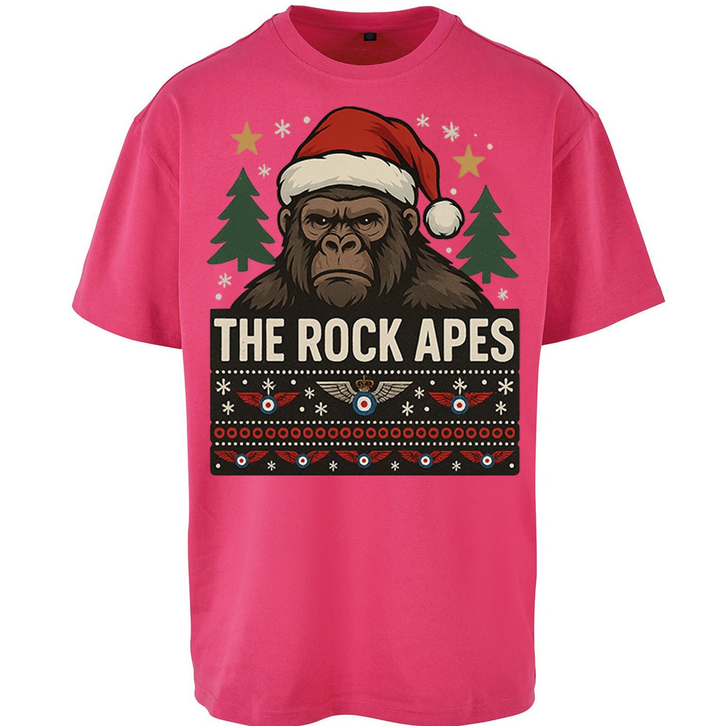 The Rock Apes RAF Regiment Christmas - Oversized T Shirt