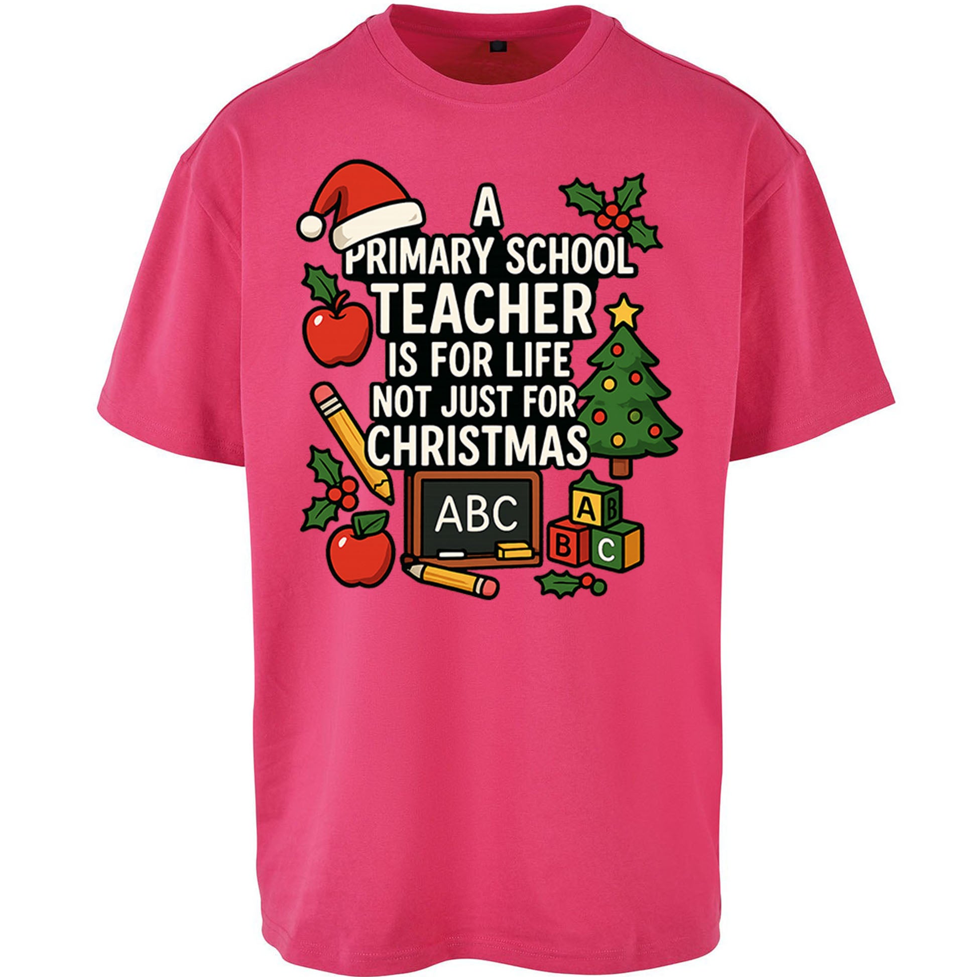 Primary School Teacher Christmas Oversized T Shirt