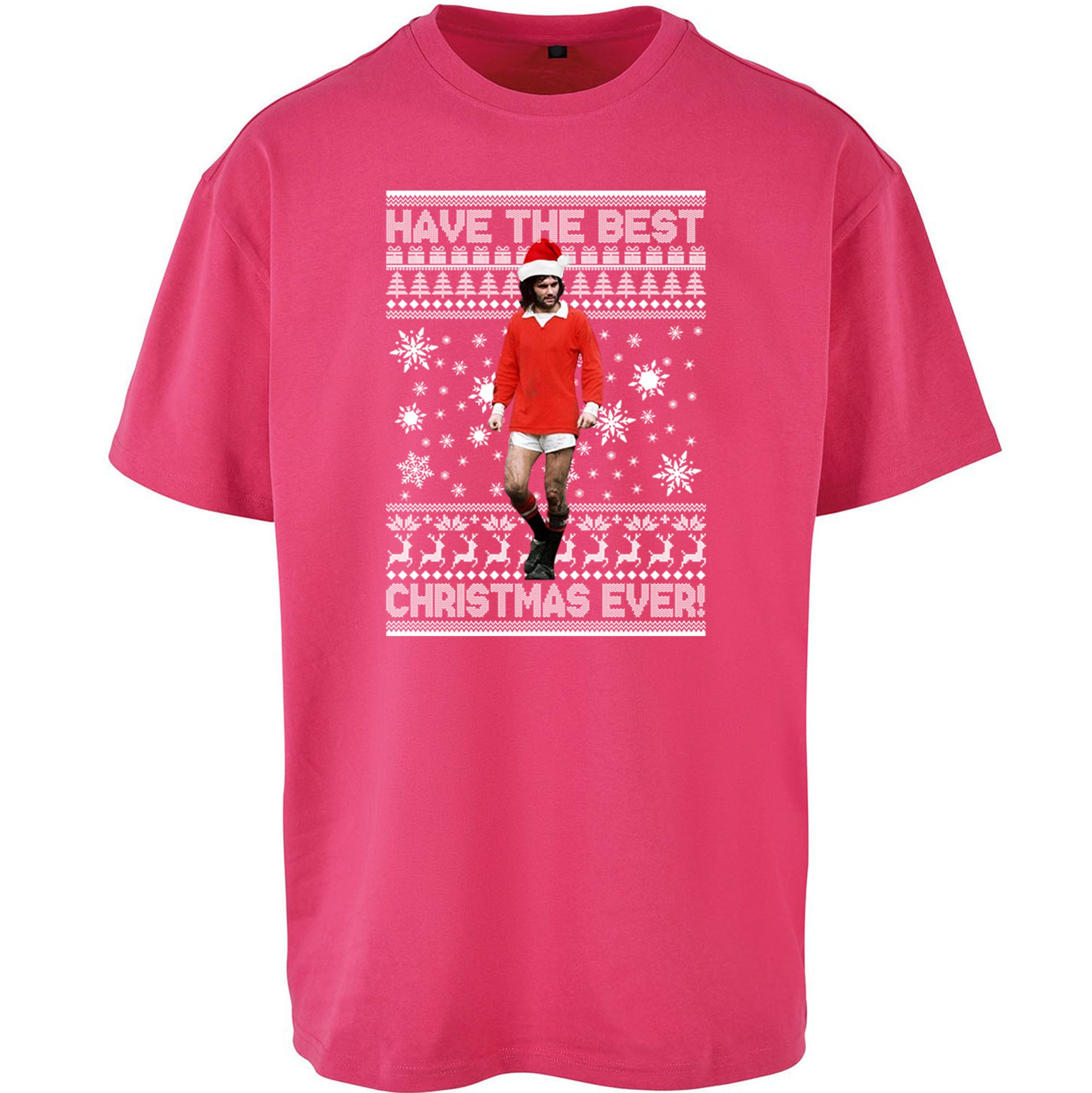 Christmas George Best Oversized T Shirt