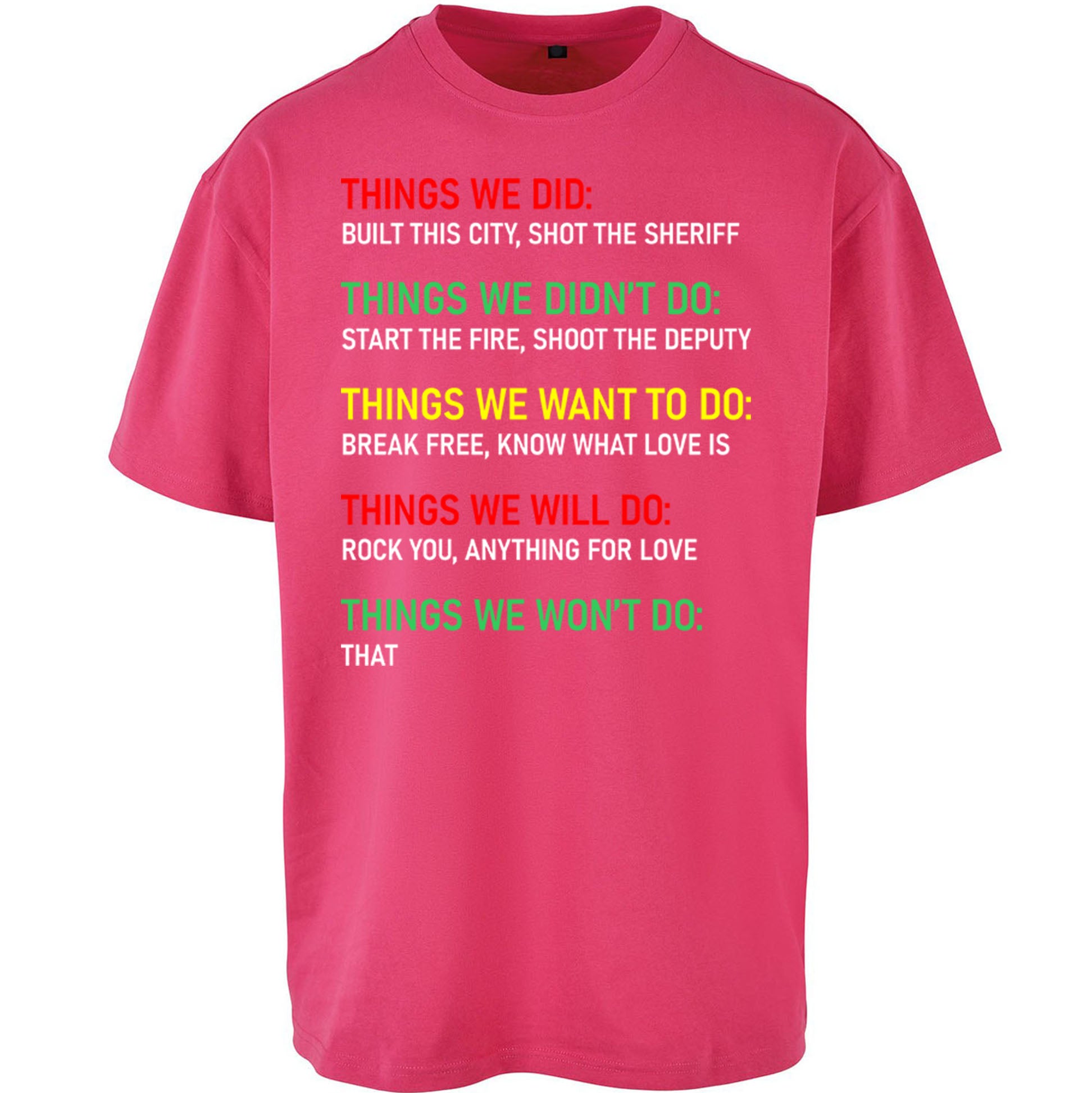 Bob Marley Music Oversized T Shirt
