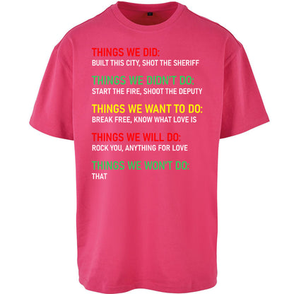Bob Marley Music Oversized T Shirt