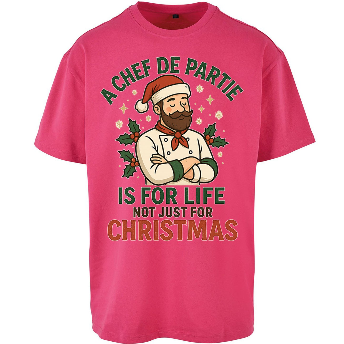 Chef De Partie Christmas Oversized T Shirt